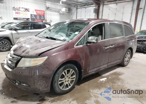 2013 Honda Odyssey Ex-L из США, поврежденный, VIN 5FNRL5H65DB064921